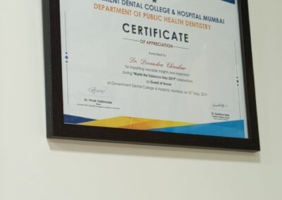 Dr Devendra Chaukar - Certificate